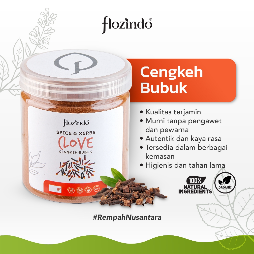 

Premium Flozindo Clove Powder / Cengkeh Bubuk Organik