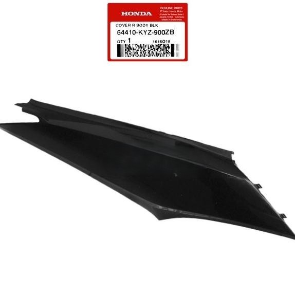 Cover Body Kanan Supra X 125 Helm in Hitam Glossy | 64410KYZ900ZB 100% ORI AHM