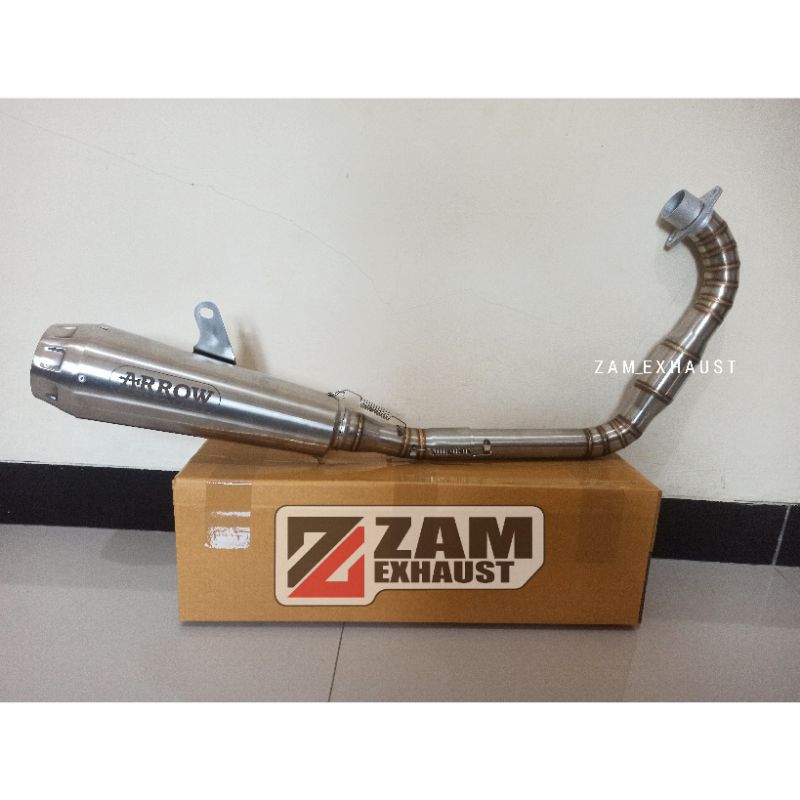 Knalpot Japstayle Caferacer Arrow Pro Race Fullsystem Xsr155 Xsr Scorpio Megapro Tiger Byson W175 GL