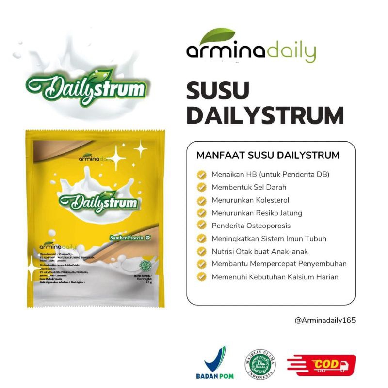 

susu dailystrum original Armina daily susu kolostrum termurah