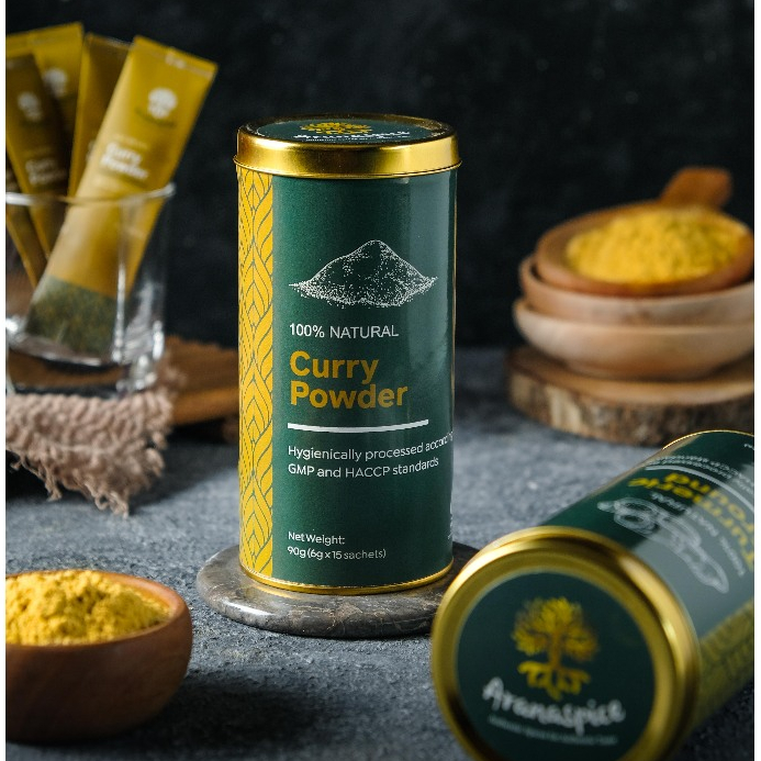 

Aranaspice Curry Powder - Kare Bubuk Premium Quality (Sachets in a Can)
