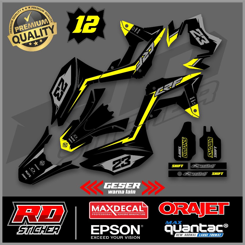 DECAL CRF 150L SUPERMOTO KONSEP SIMPEL CRF 12