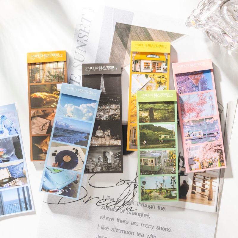 

(8A11) 30 Lembar Stiker Seri Serangkaian Kehidupan (Kiss-Cut) Dekorasi Buku Pegangan Retro Sederhana Stiker Perekat Diy Journal Scrapbook