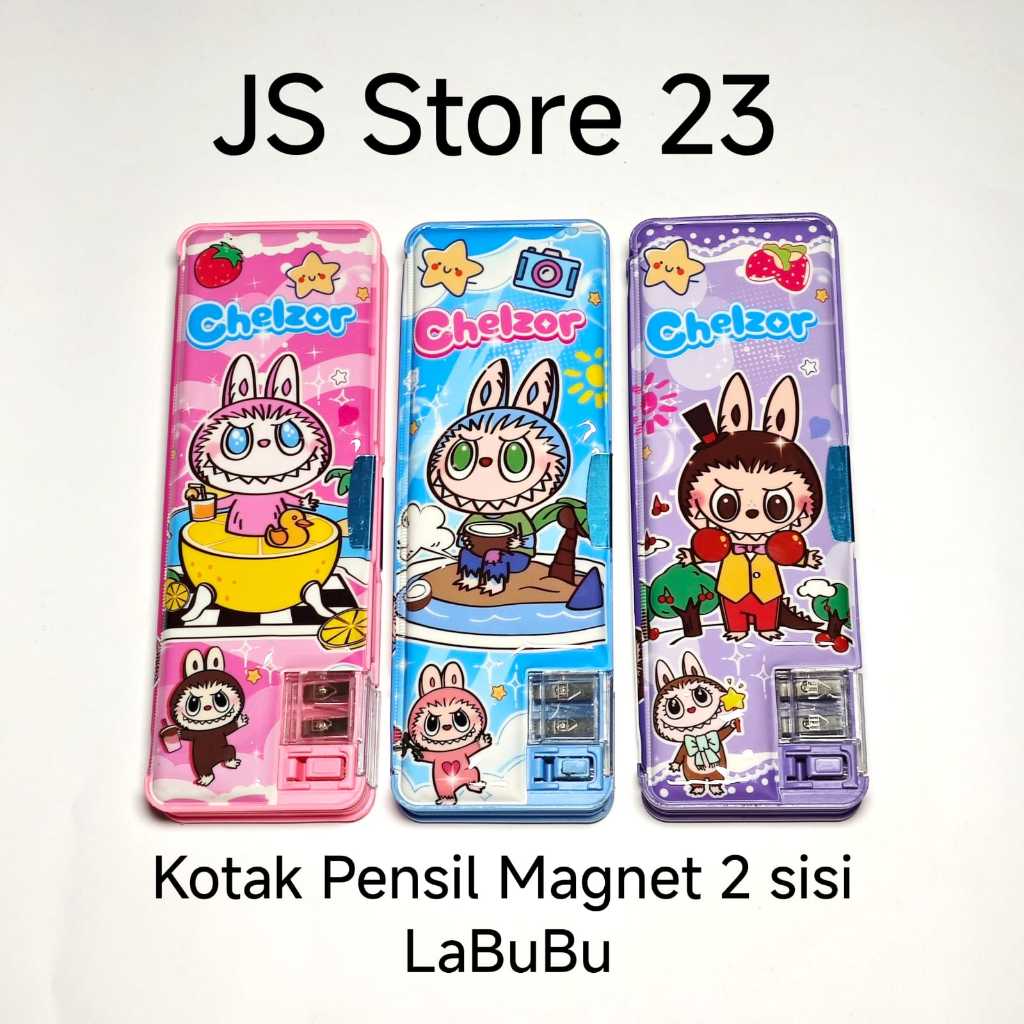 

Kotak Tempat Pensil Magnet 2 sisi Karakter Labubu / Tepak Pensil Labubu