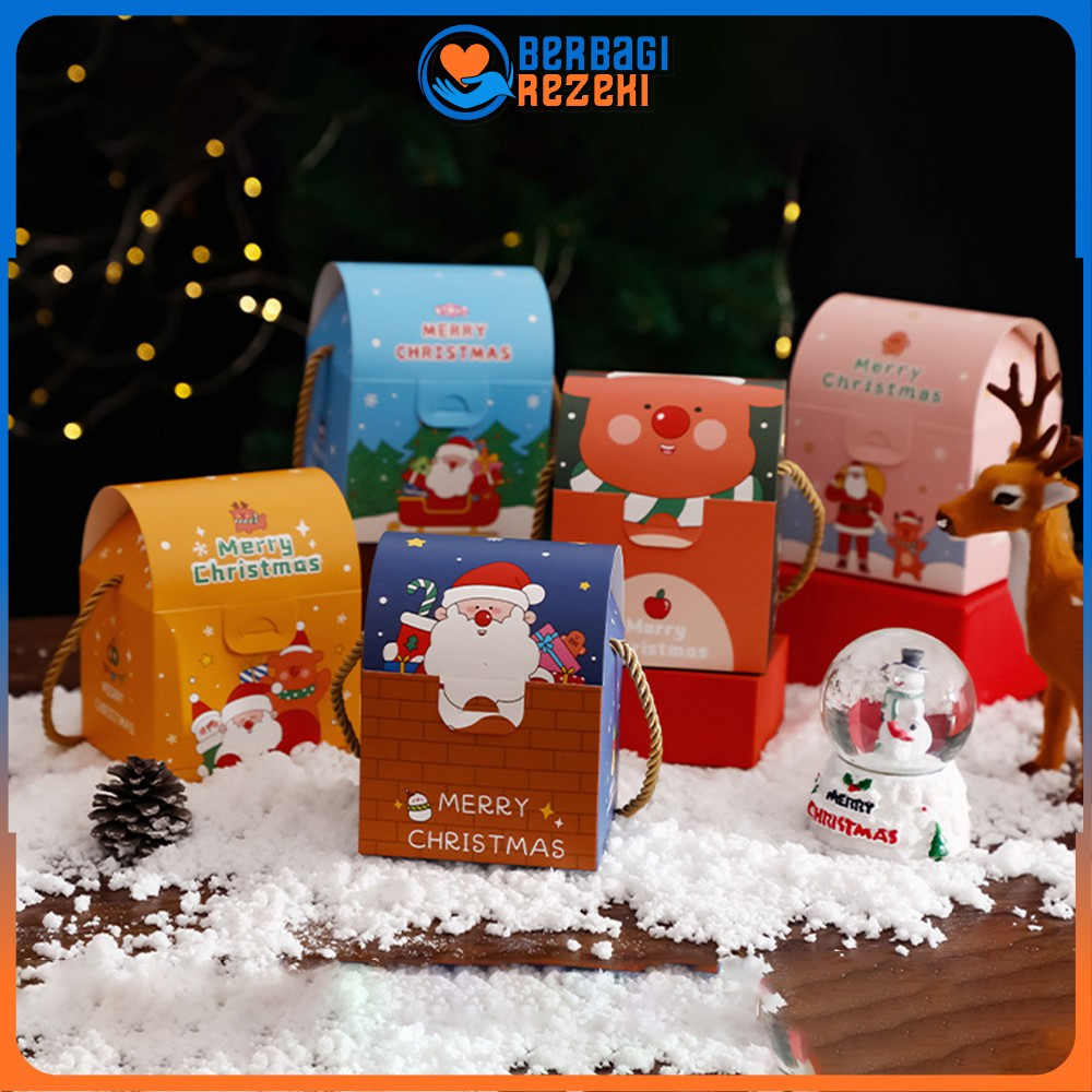 

Kotak Hampers Natal / Box Cookies Xmas Kado Natal / Kotak Kue Kering Goodie Bag Box Hampers Christmas BR C1161