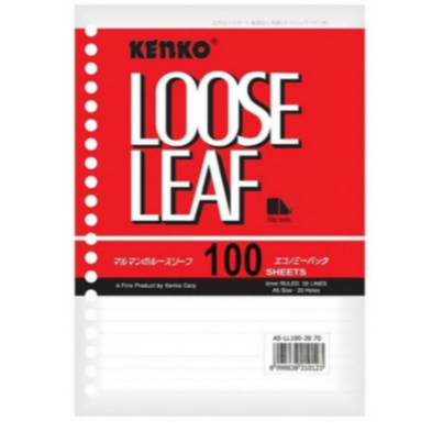 

KENKO - Loose Leaf A5-100 / Kertas Isi Binder