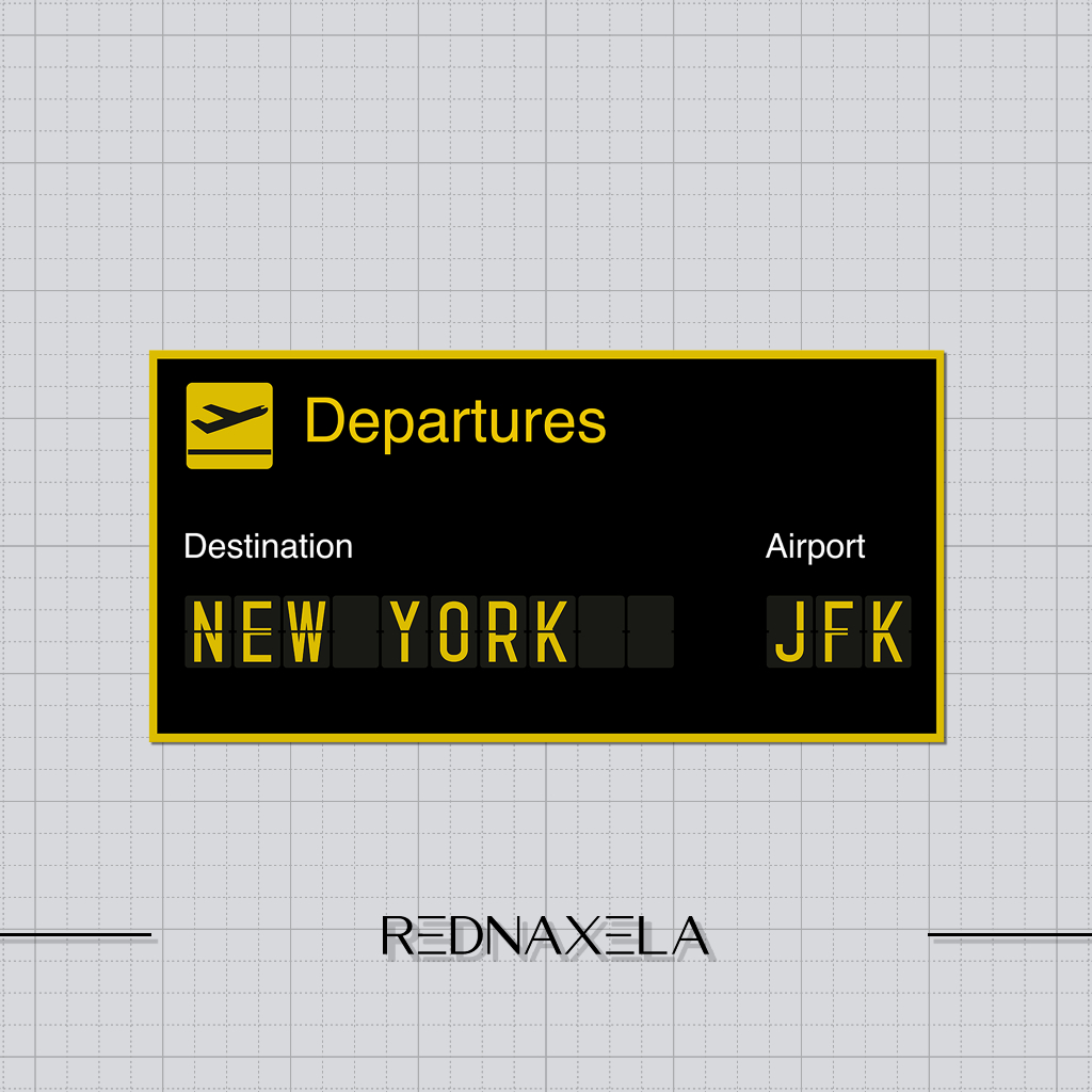 

Stiker Vinyl Airport Sign JFK New York Departures Stiker Koper Travel Sticker