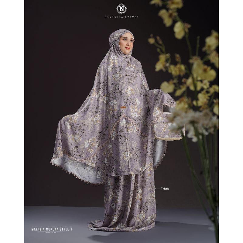 MAYAZIA MUKENA POTONGAN • NADHEERA LUXURY / Mukena Dewasa Rayon Premium Adem Renda Motif Bunga