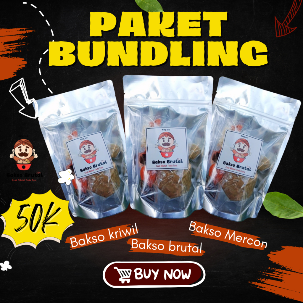 

PAKET BUNDLING 2 ( Bakso Kriwil,Bakso Mercon & Bakso Brutal )