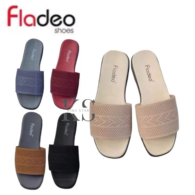 Sandal Wanita Fladeo Kekinian Import Korea Sandal Kondangan Wanita Teplek Elegan Size 36 - 40 Cewek