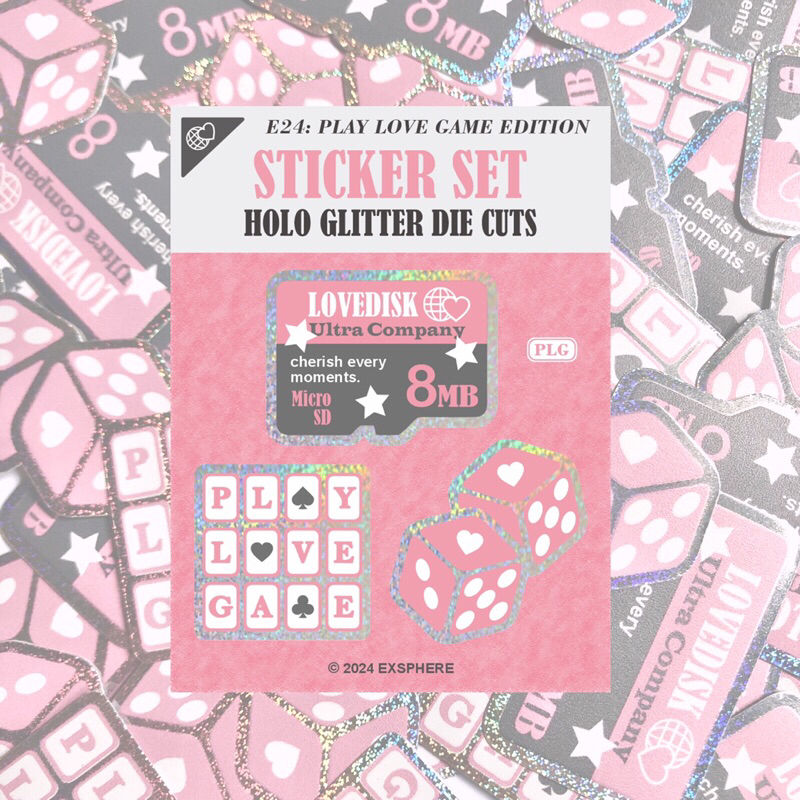 

Hologram Sticker Set - Play Love Game Edition