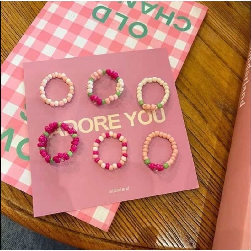 Set Cincin Manik isi6 Cincin Manik Korea