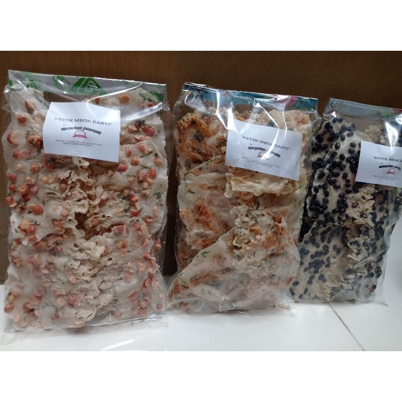 

Peyek 3 varian rasa jamin renyaahh enakkk dan gurihh
