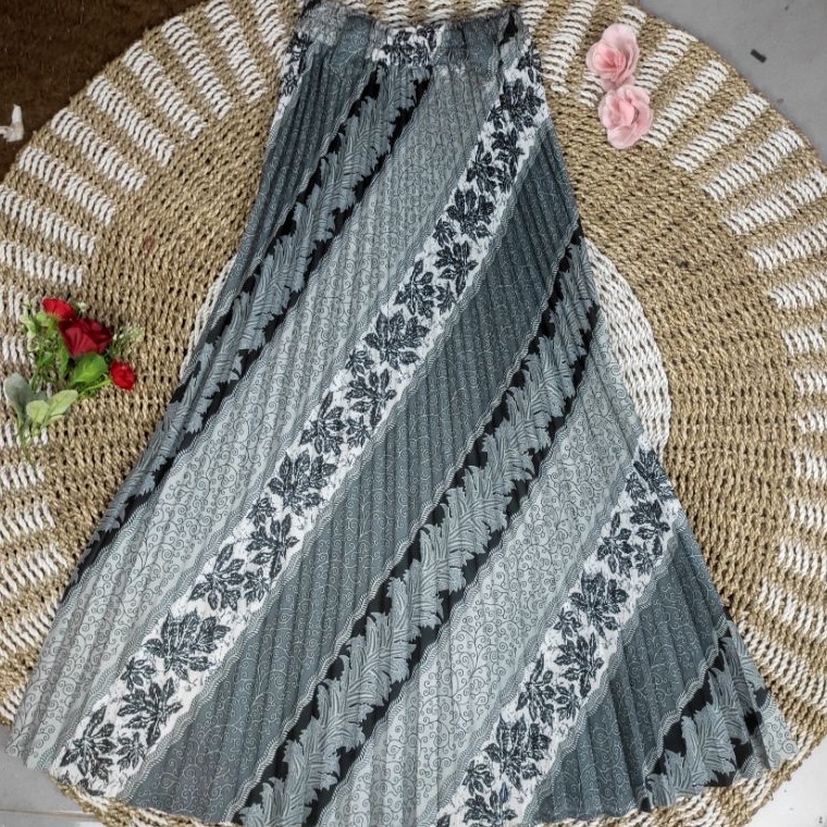 KODE V27C rokplisketrok batik jumbo  rok batik payung plisket  rok plisket batik payung  premium rok