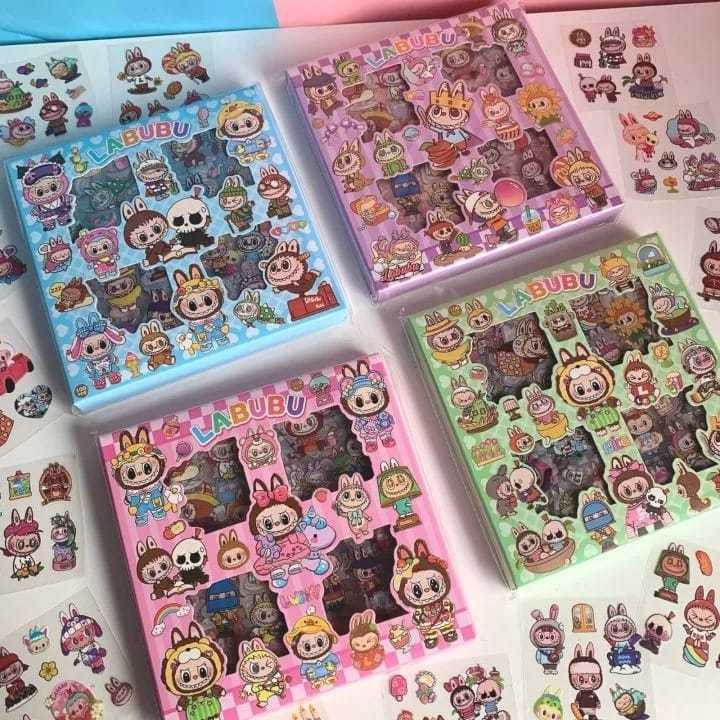 

STICKER LABUBU KUROMI MELODY CINNAMOROL SUPER HERO MOMO STIKER ANAK PEREMPUAN SCRAPBOOK DIY 100 PCS