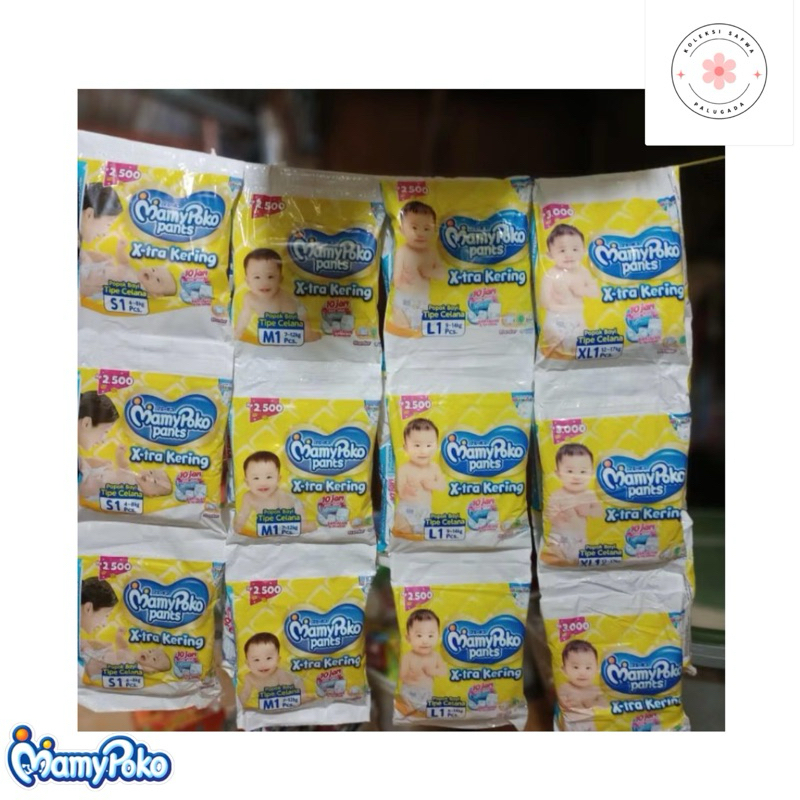 PAMPERS MAMYPOKO RENCENGAN ISI 10 PCS / POPOK BAYI TERMURAH / PAMPERS MAMY POKO S M L XL XXL XTRA KE