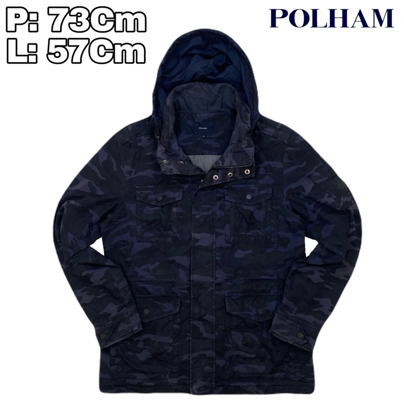 J101 Jaket Parka Outdoor Casual Polham Camo  Winter Tebal Musim Dingin Hiking Gunung