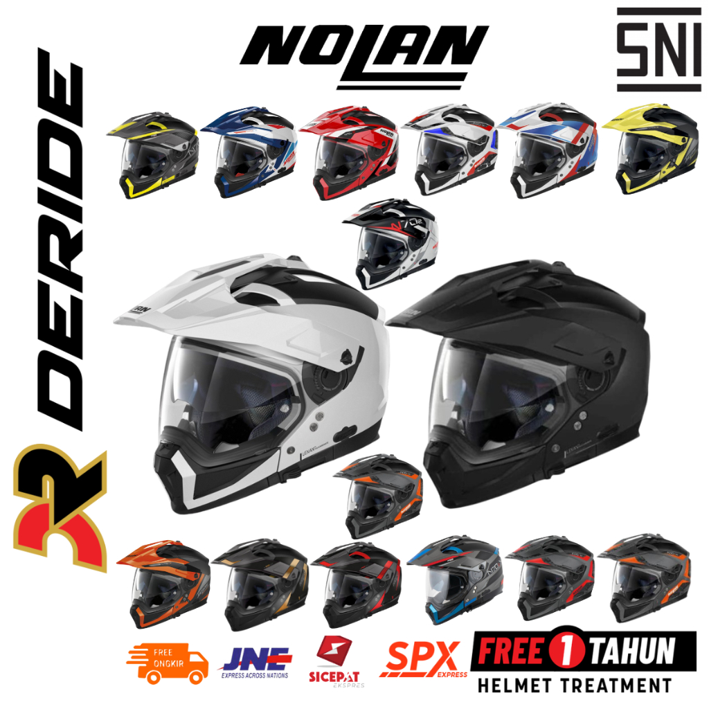 Helm Nolan N70.2 X Skyfall - Earthquake - Stunner - Grandes Alpes - Torpedo - Bungee - Spesial