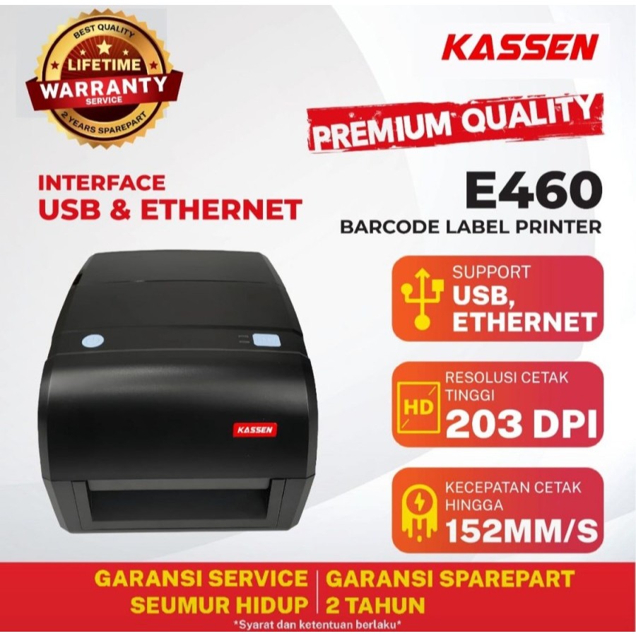 Printer Barcode Kassen E460 Printer Thermal - KASSEN E 460