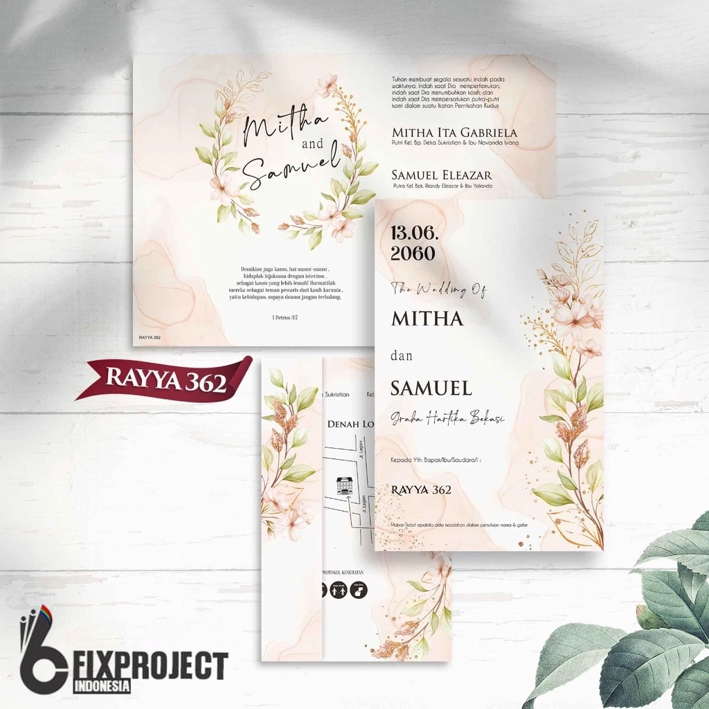 UNDANGAN PERNIKAHAN RAYYA 362 | CETAK UNDANGAN MURAH | RAYYA
