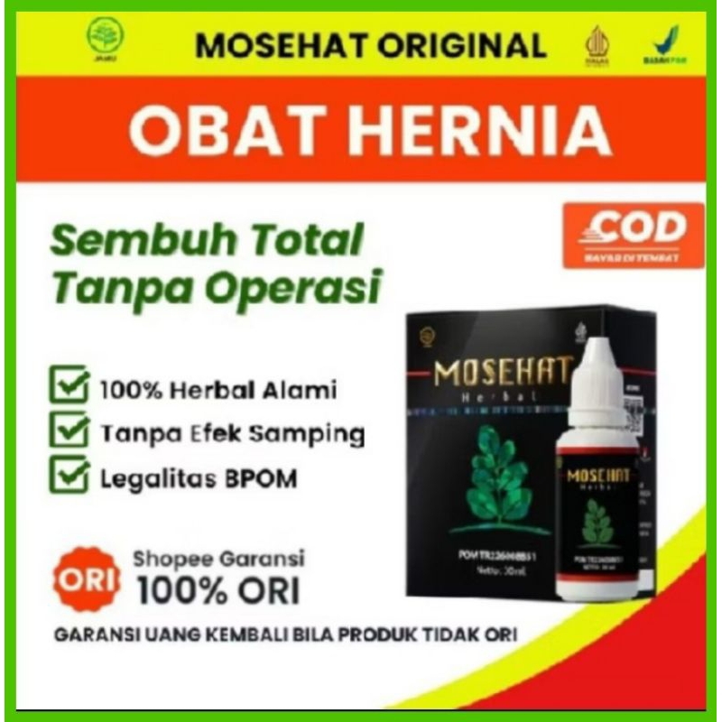MOSEHAT Hernia Paling Ampuh Original,Turun Berok Pria Dan Wanita Herbal BPOM 30 ML