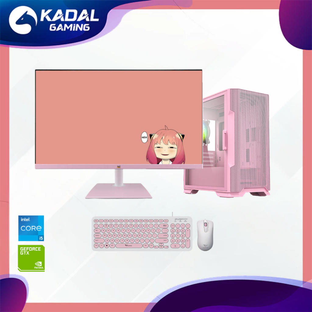 PC RAKITAN FULLSET PINK I5 10400F GTX 1050TI 4GB RAM 16GB DDR4 SSD 256GB