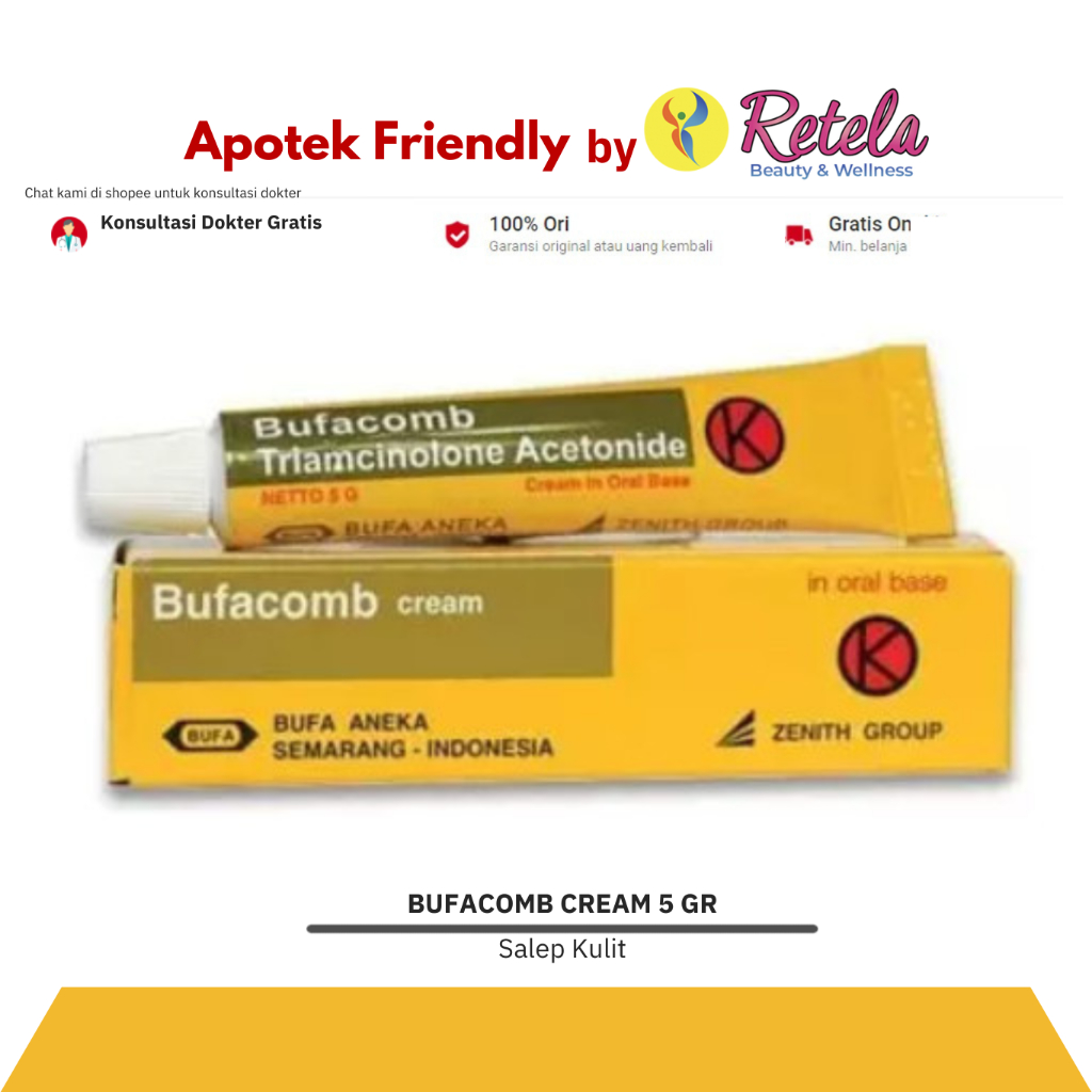 Bufacomb Cream 5 gr / Obat Sariawan