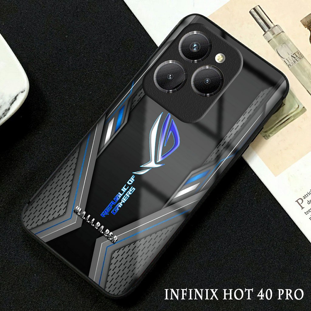 Softcase Glossy Glass Infinix Hot 40 Pro Terbaru [GC10 ] Casing Handphone Infinix Hot 40 - Pelindung