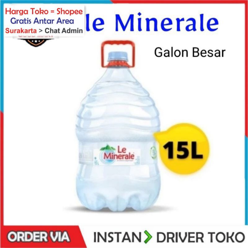 

Air Mineral Galon Le Minerale 15 Liter Instan