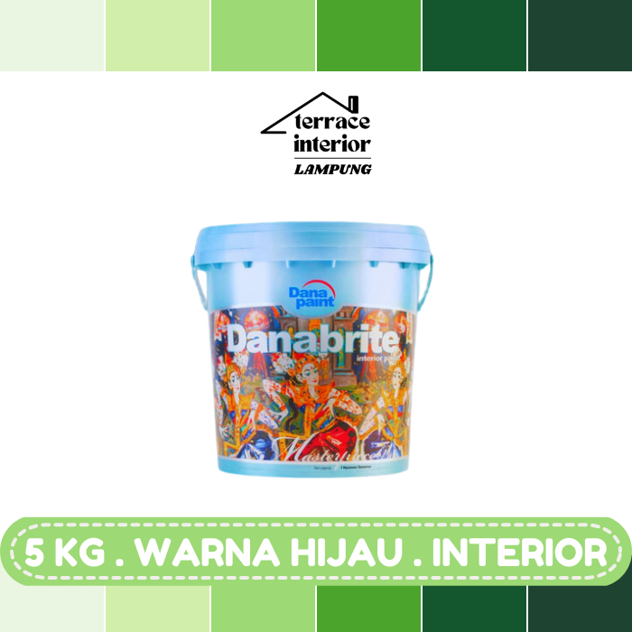 Cat Tembok Interior Danapaint Danabrite Warna Hijau 5 Kg