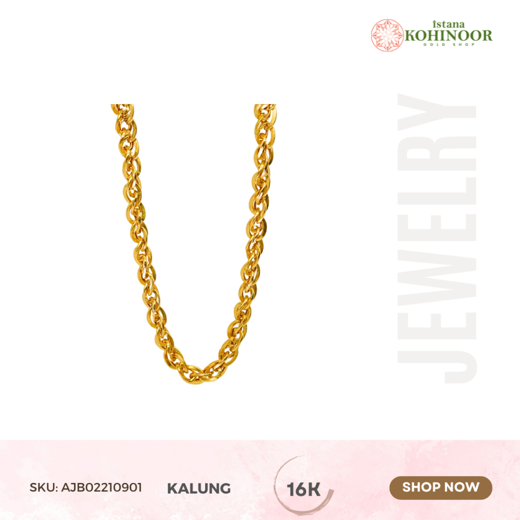 KOHINOOR KALUNG EMAS 16K POLOS EMAS GOLD YELLOW EMAS