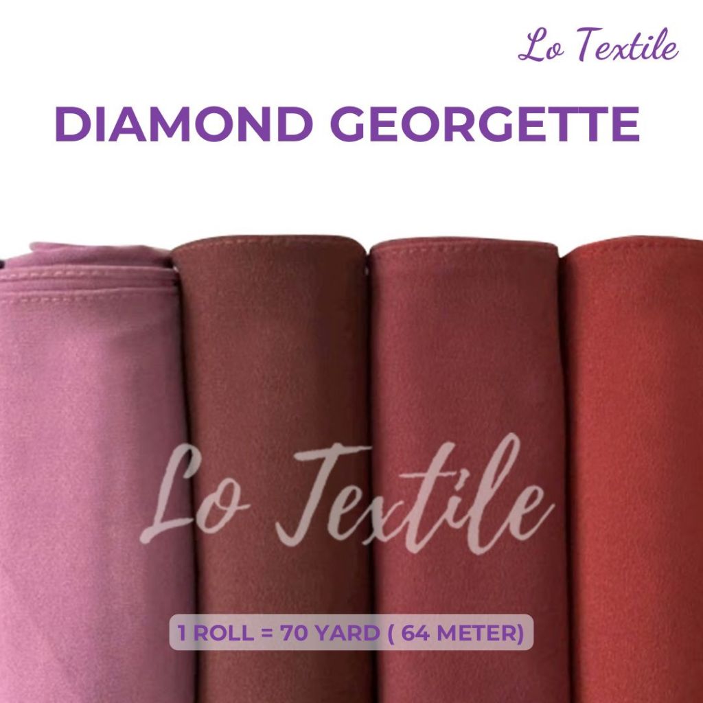 1 Roll Kain Diamond Crepe - Bahan Kerudung Hijab Pashmina Murah 70 yard