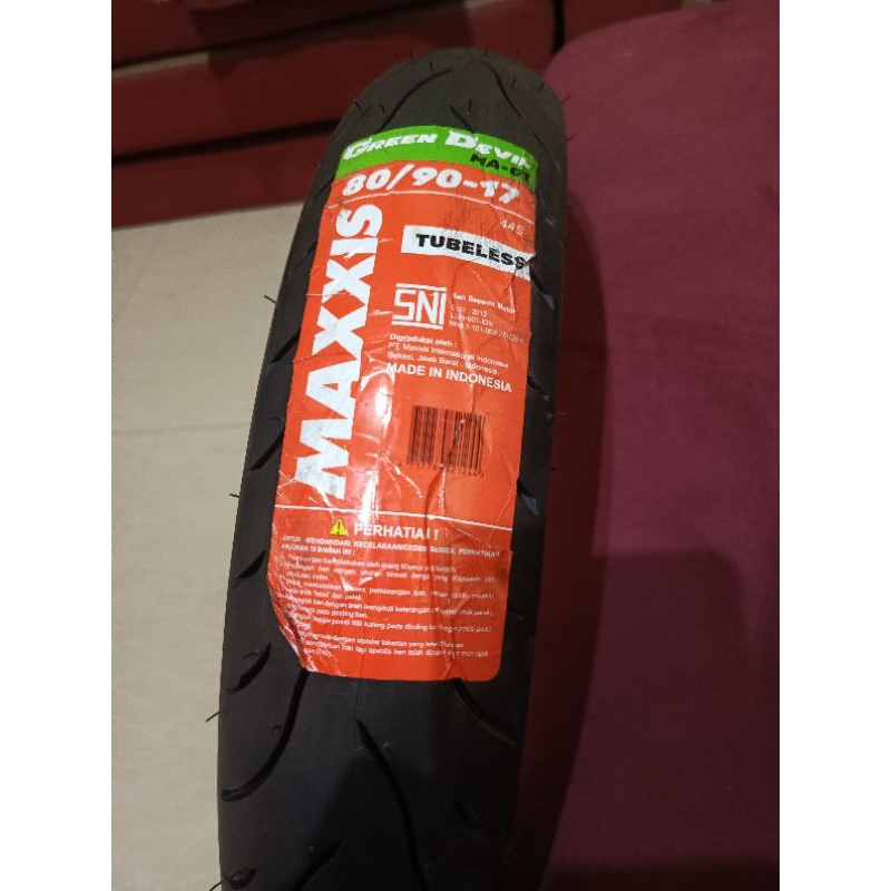 maxxis tubebless ring 17 green devil ukuran ban 80 90 sonic satria fu supra