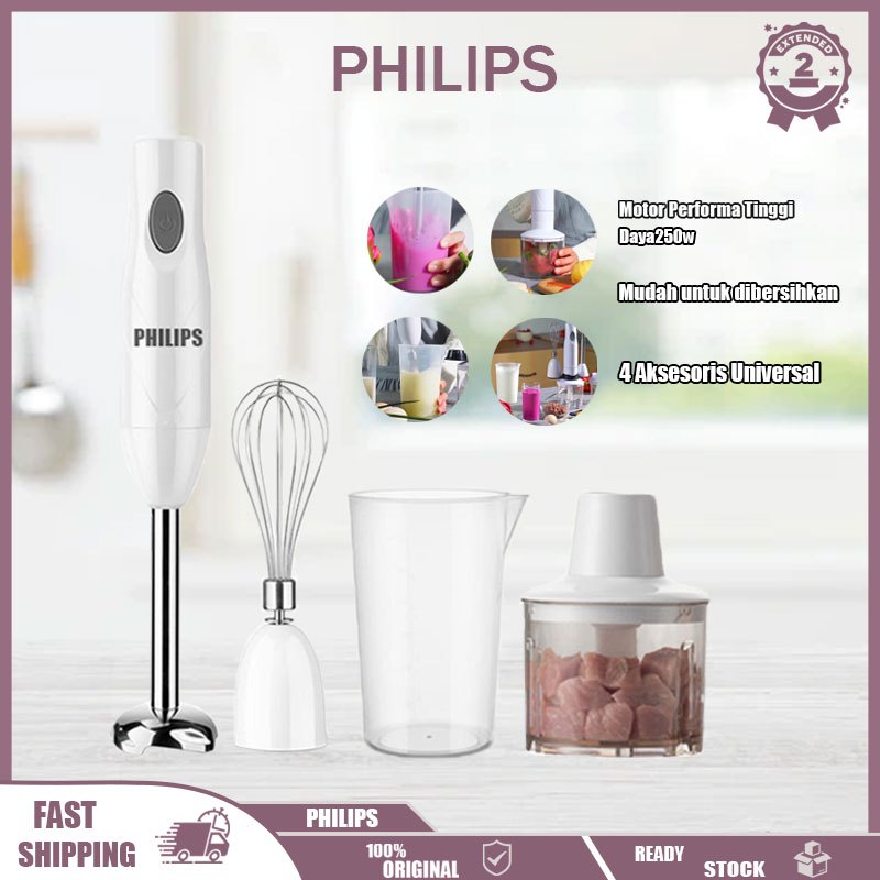 Hand Blender philips 4 in 1 Multifungsi Blender portable with 250W BowlPengocok Adonan Kue