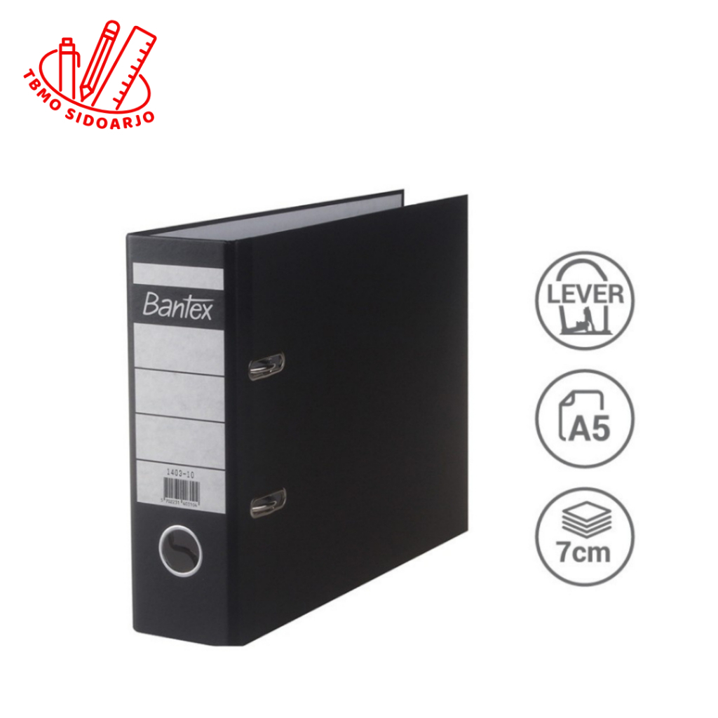 

TBMO Bantex Lever Arch File Ordner Economic A5 Kwitansi 7cm Black 1403 10