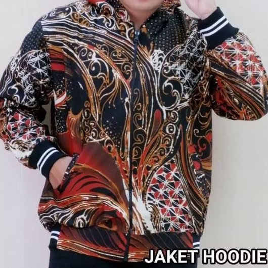 abstrak jaket Hoodie batik jumbo pria wanita