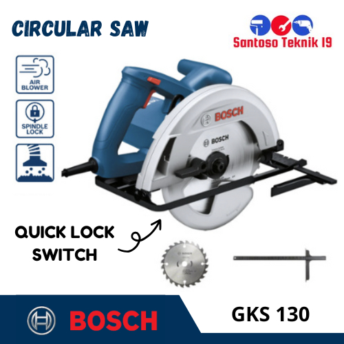 Bosch GKS 130 Circular Saw 184 mm - Mesin Potong Kayu Circle / Mesin Gergaji Potong Kayu