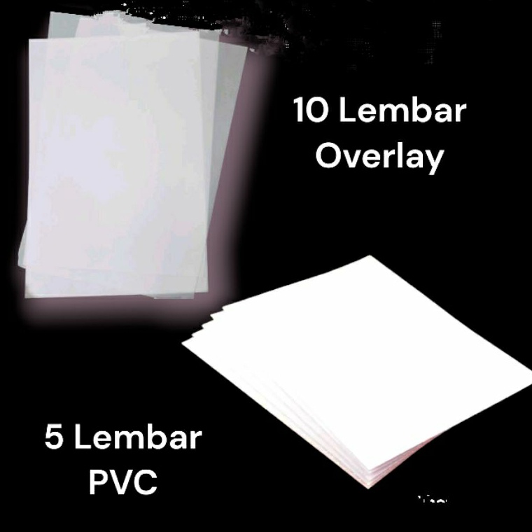 

ART U7J8 1 set Bahan PVC ID card Overlay Lapisan tengah ukuran 2x3 cm inkjet isi 5 sheet 5 card