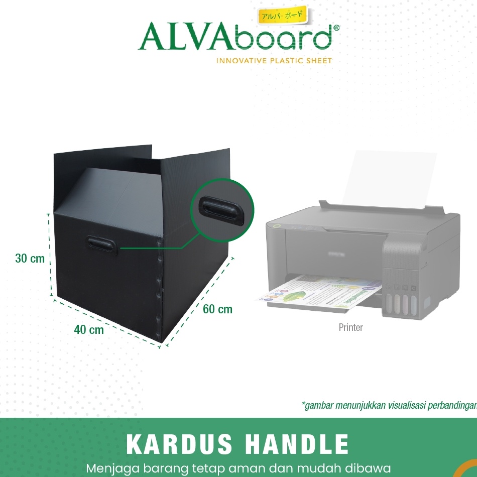 

Kardus Pindahan ALVAboard Handle Box Pengiriman Large Ukuran 6x4x3 cm P x L x T