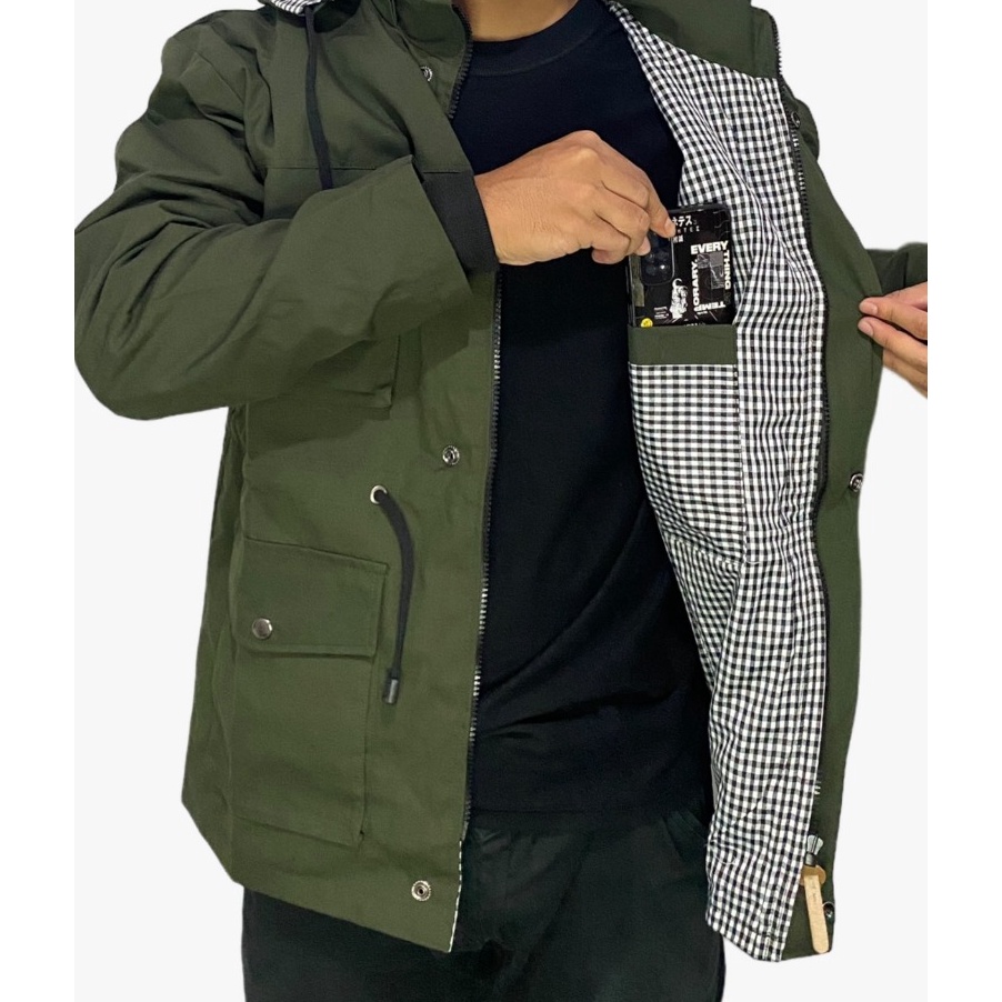 TREND PRODUCT Jaket Pria Parka Orinal Jumbo Army Tebal
