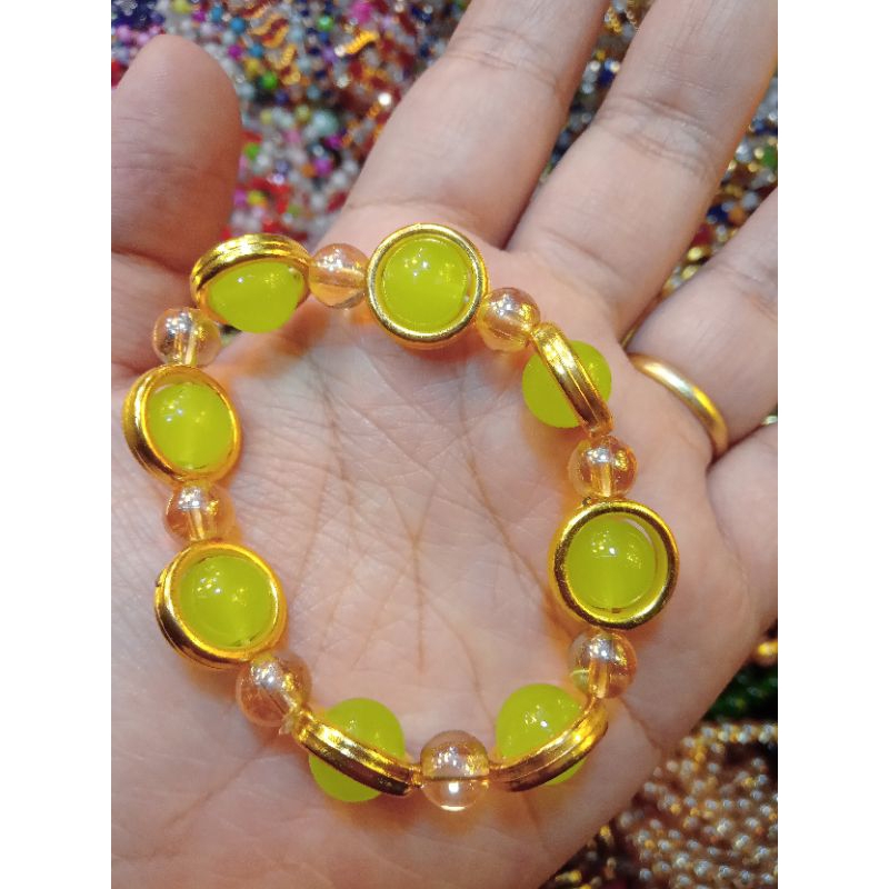 gelang giok lapis emas/gelang kristal/gelang manik manik/gelang mutiara
