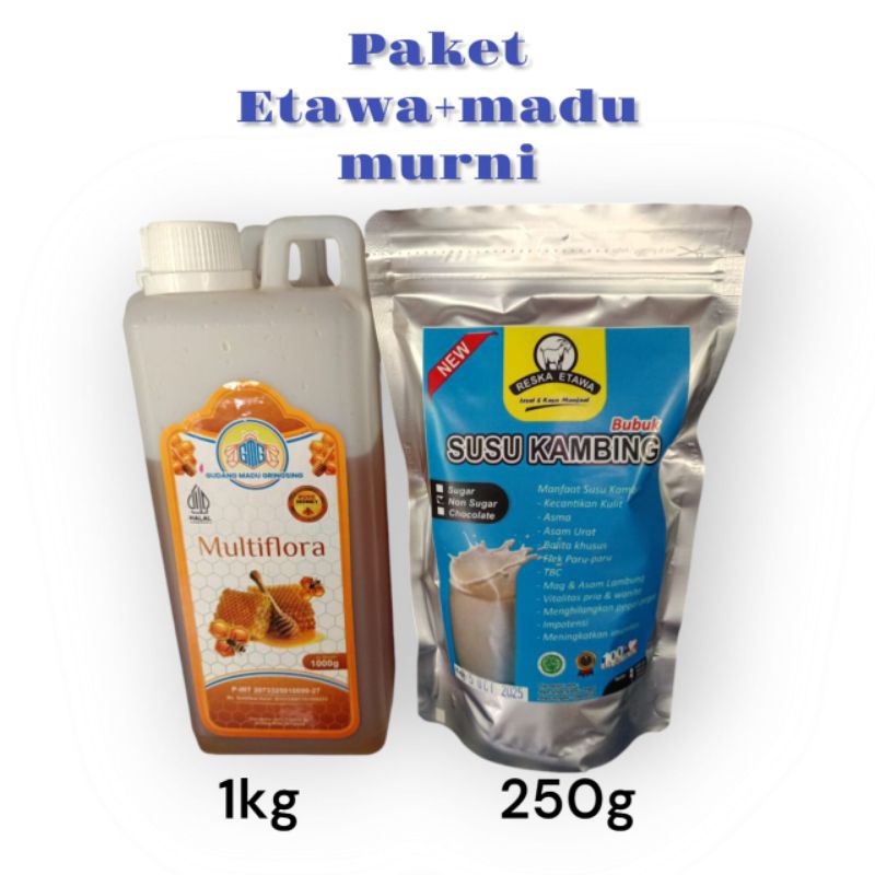 

Paket Reska Etawa Non Sugar + Madu multiflora murni 1kg