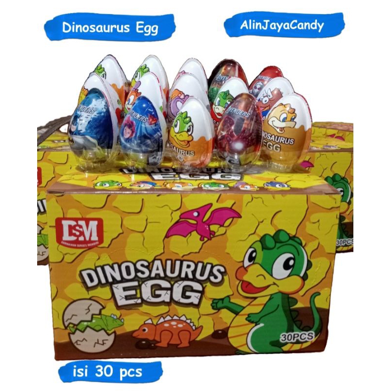 

Dinosaurus egg cokelat Compound isi 30 pcs/box