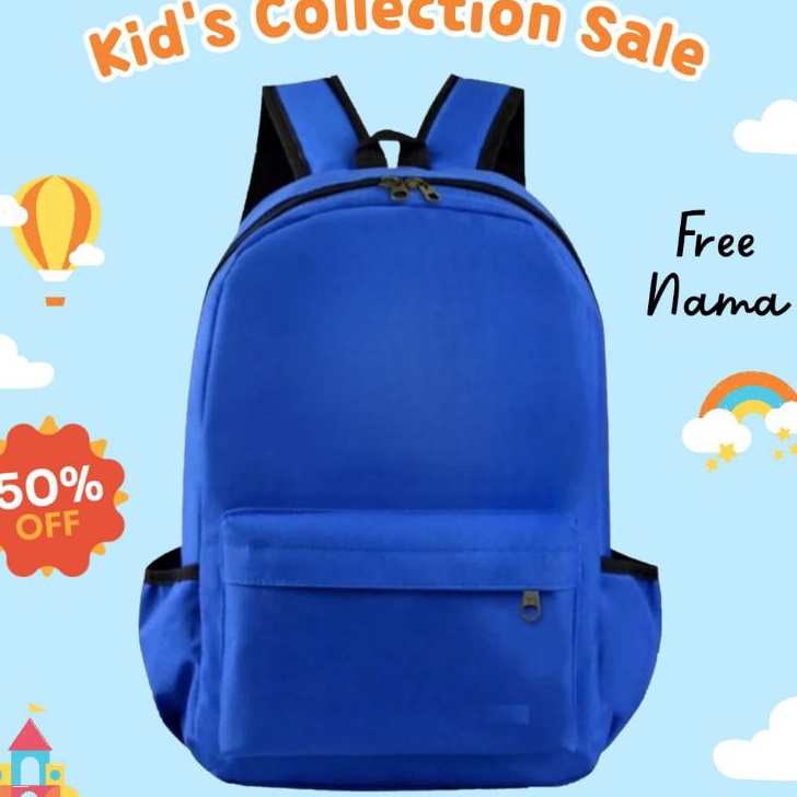 Tas Ransel Backpack Anak Sekolah Basic Polos  Tas Sekolah Anak Polos