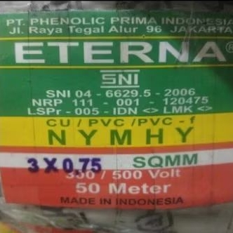 Kabel Eterna NYMHY 3x0.75 50meter