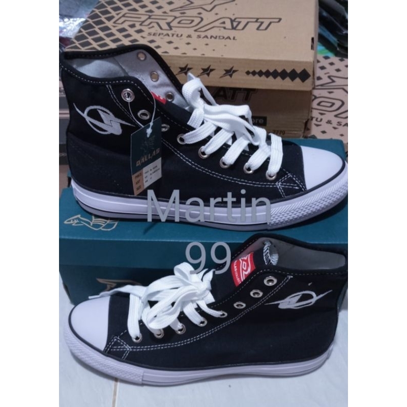 sepatu sekolah SMP SMA Dallas campus black / white 37/42