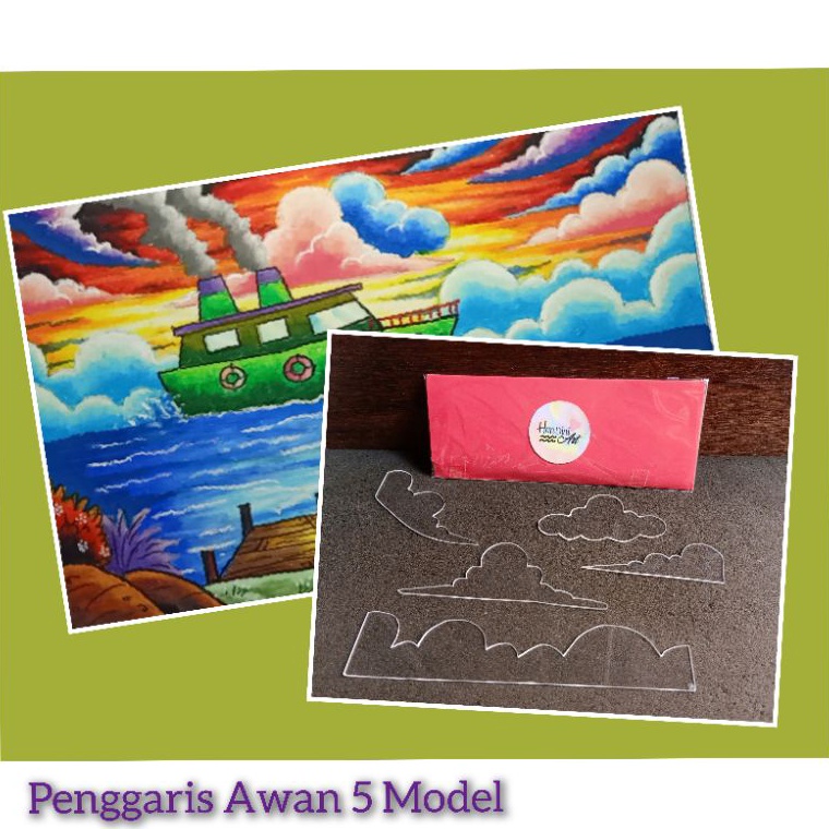 

ART Y6V6 Penggaris Awan 5 Model Cetakan Awan Akrilik Peralatan Menggambar