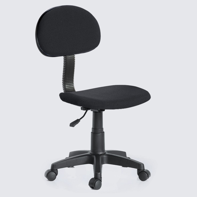 Kursi Kantor Putar Roda Hidrolis Minimalis tanpa Tangan, dudukan dan sandaran full busa