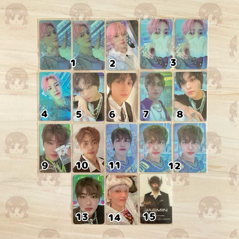 PHOTOCARD JENO HAECHAN JAEMIN JISUNG SCRATCH GLITCH DIGIPACK TATTOO LUGGAGE STICKER SET LUCKY DRAW B