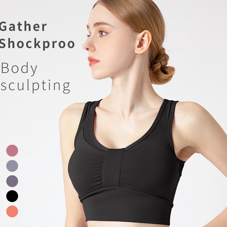 DIJAMIN MURAH Lulu Lemon Sport Bra Wanita Push Up Seamless YF45